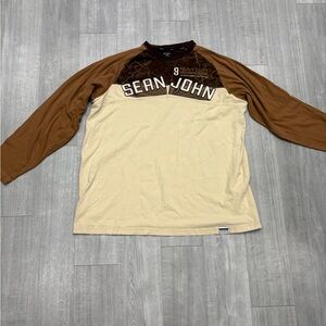 Sean John Heavy Duty Workwear Thick Long Sleeve Shirt Mens XXL Sweater 2XL